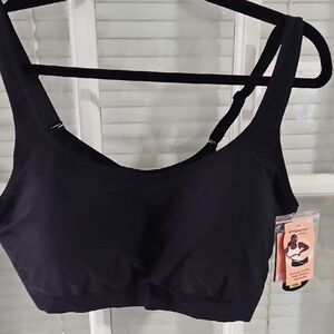 NWT Shapermint Black Comfort Straps Shaping Bra. Sz 4XL